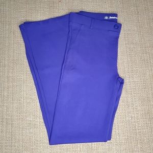 Betabrand Dress Pants Women's Large Long Wide Leg Purple